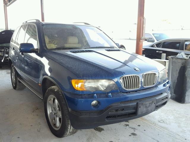 5UXFB33523LH47469 - 2003 BMW X5 4.4I BLUE photo 1