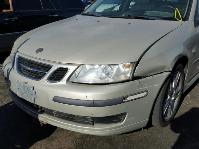 YS3FD49Y071101390 - 2007 SAAB 9-3 2.0T BEIGE photo 9