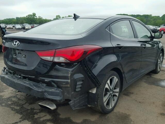 KMHDH4AHXFU228574 - 2015 HYUNDAI ELANTRA SE BLACK photo 4