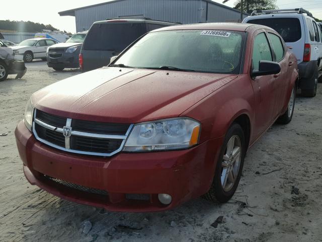 1B3LC56B79N520255 - 2009 DODGE AVENGER SX RED photo 2