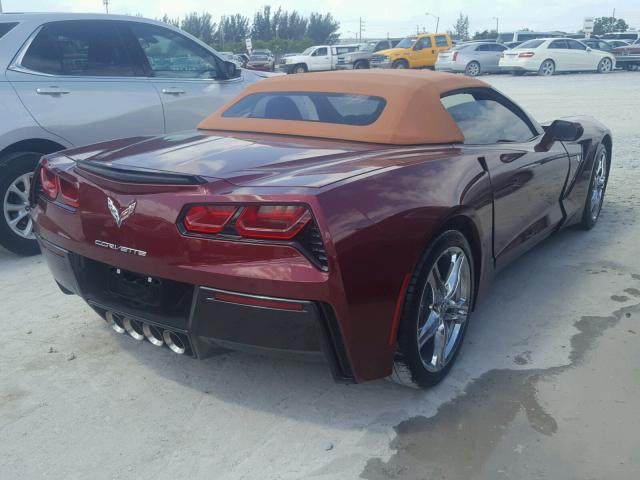 1G1YD3D72G5106164 - 2016 CHEVROLET CORVETTE S BURGUNDY photo 4