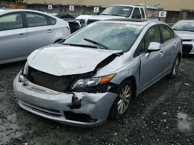 19XFB2F92CE012359 - 2012 HONDA CIVIC EXL SILVER photo 2