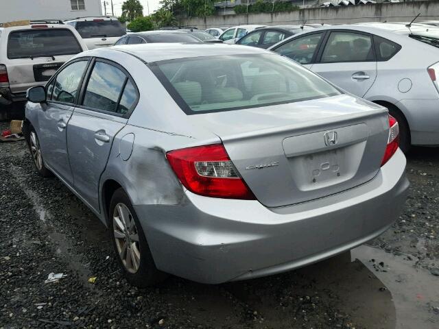 19XFB2F92CE012359 - 2012 HONDA CIVIC EXL SILVER photo 3