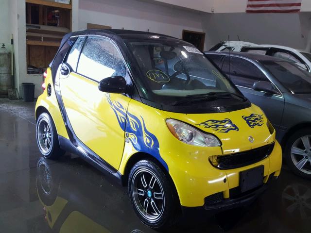 WMEEK31X08K107645 - 2008 SMART FORTWO PAS 黄色 照片 1