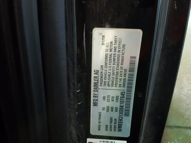 WMEEK31X08K107645 - 2008 SMART FORTWO PAS 黄色 照片 10