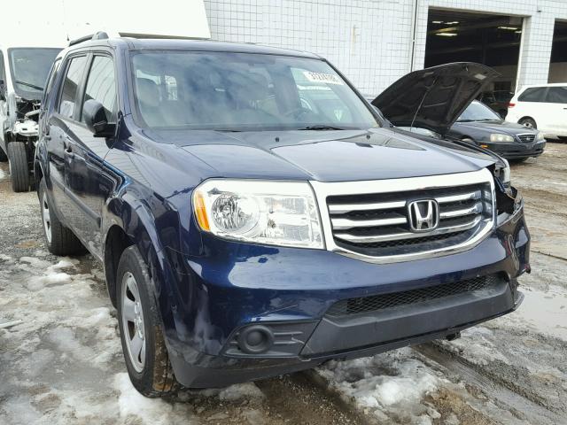 5FNYF4H2XFB062434 - 2015 HONDA PILOT LX BLUE photo 1