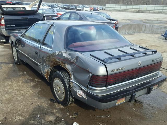 1C3XJ41K2LG453779 - 1990 CHRYSLER LEBARON GRAY photo 3