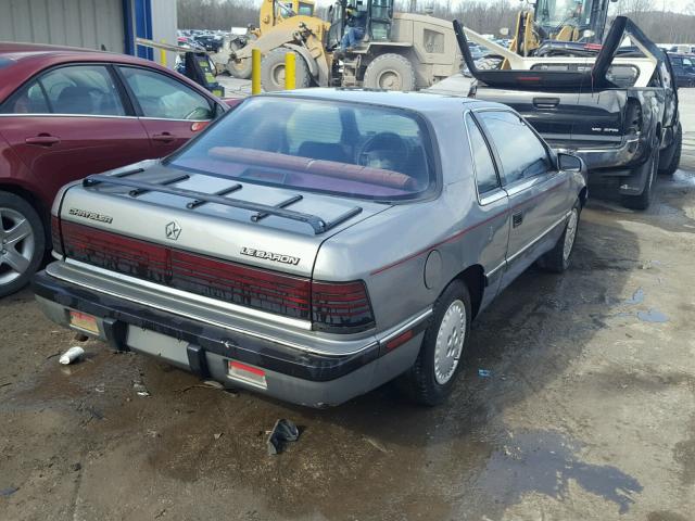 1C3XJ41K2LG453779 - 1990 CHRYSLER LEBARON GRAY photo 4