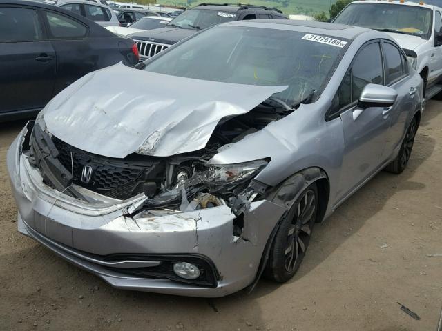 2HGFB2F90FH535048 - 2015 HONDA CIVIC EXL SILVER photo 2