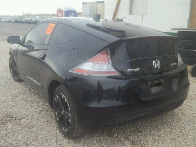 JHMZF1D67ES001392 - 2014 HONDA CR-Z EX BLACK photo 3