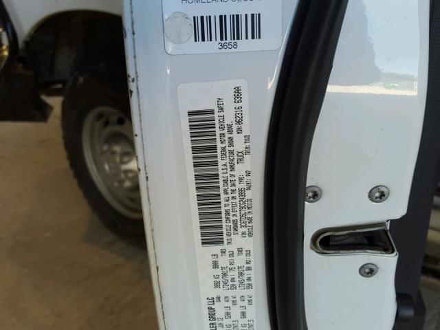 3C6TD5CT9CG243995 - 2012 DODGE RAM 2500 S WHITE photo 10