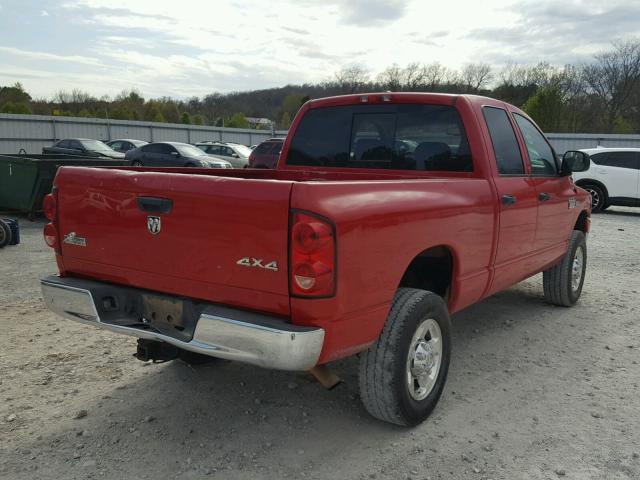 3D7KS28DX8G197827 - 2008 DODGE RAM 2500 S RED photo 4