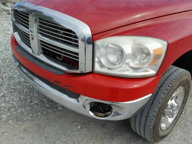 3D7KS28DX8G197827 - 2008 DODGE RAM 2500 S RED photo 9