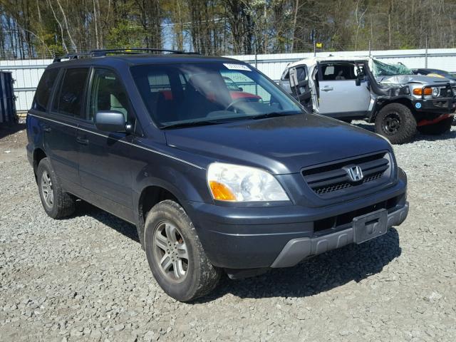 2HKYF18464H575596 - 2004 HONDA PILOT EX BLUE photo 1