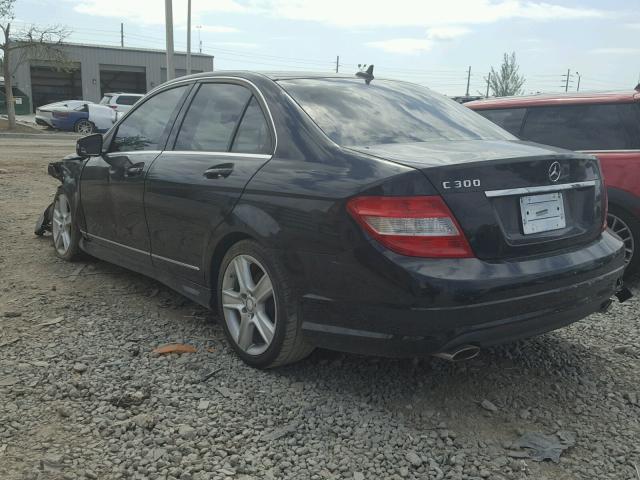 WDDGF5EB0AR104446 - 2010 MERCEDES-BENZ C 300 BLACK photo 3