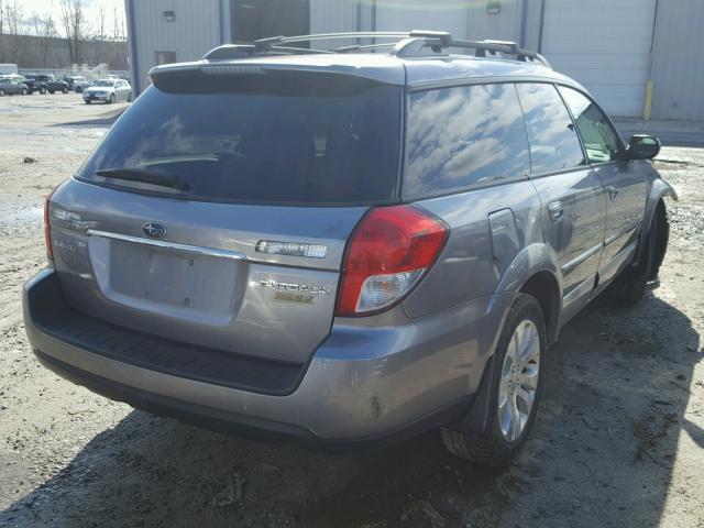 4S4BP66C397315447 - 2009 SUBARU OUTBACK 2. GRAY photo 4