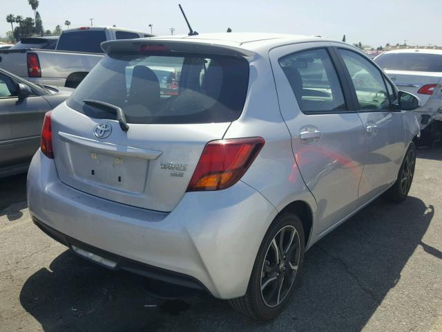 VNKKTUD37HA071107 - 2017 TOYOTA YARIS L SILVER photo 4