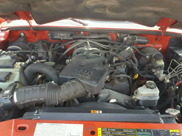 4F4YR46E83TM13779 - 2003 MAZDA B4000 CAB RED photo 7