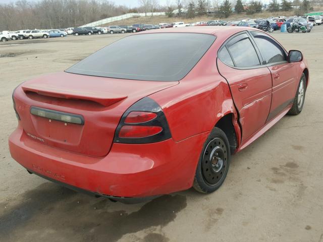 2G2WP552971190008 - 2007 PONTIAC GRAND PRIX RED photo 4