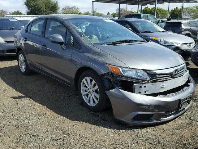 2HGFB2F99CH513822 - 2012 HONDA CIVIC EXL GRAY photo 1