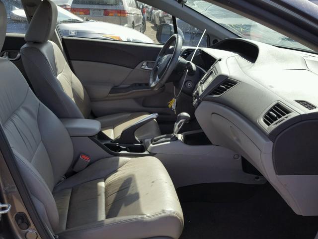 2HGFB2F99CH513822 - 2012 HONDA CIVIC EXL GRAY photo 5