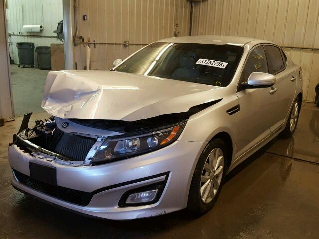 5XXGN4A73FG394457 - 2015 KIA OPTIMA EX SILVER photo 2