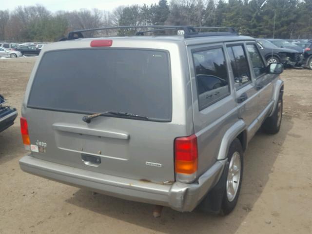 1J4FF48S81L625648 - 2001 JEEP CHEROKEE S SILVER photo 4