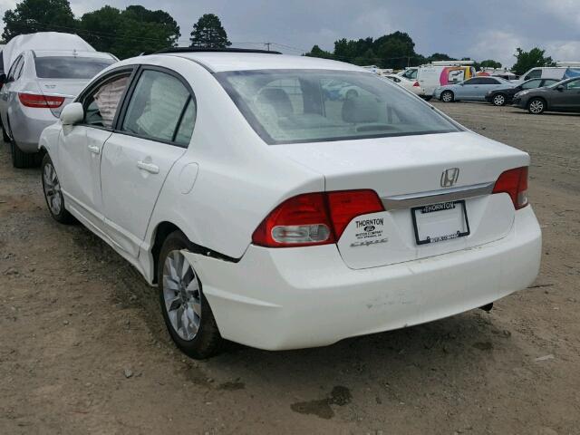 19XFA16829E044774 - 2009 HONDA CIVIC EX WHITE photo 3