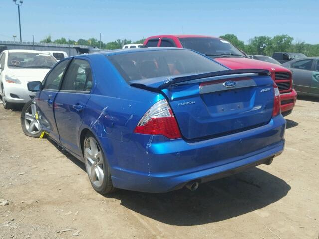 3FAHP0KCXBR290911 - 2011 FORD FUSION SPO BLUE photo 3