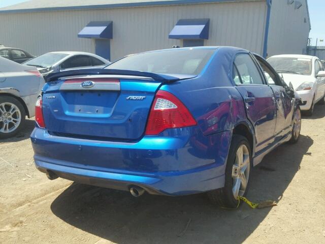 3FAHP0KCXBR290911 - 2011 FORD FUSION SPO BLUE photo 4