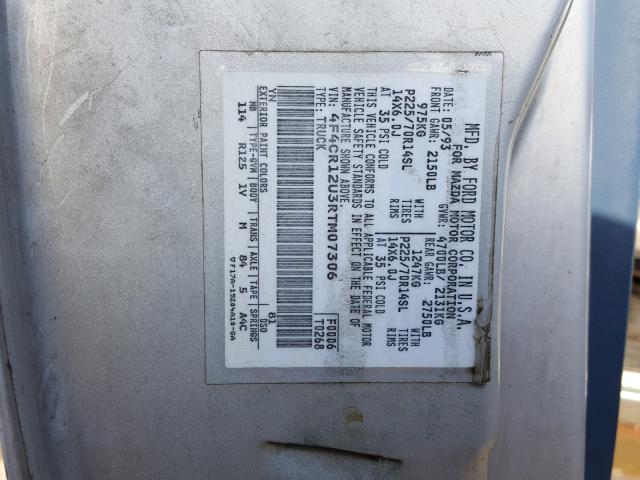 4F4CR12U3RTM07306 - 1994 MAZDA B3000 SILVER photo 10