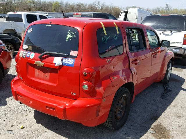 3GNDA13D68S563116 - 2008 CHEVROLET HHR LS RED photo 4