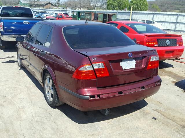 YS3ED49A943003800 - 2004 SAAB 9-5 ARC MAROON photo 3