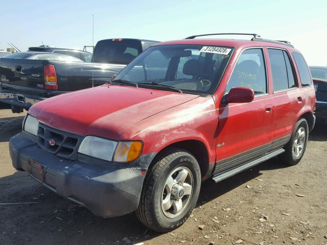 KNDJA723015079630 - 2001 KIA SPORTAGE RED photo 2