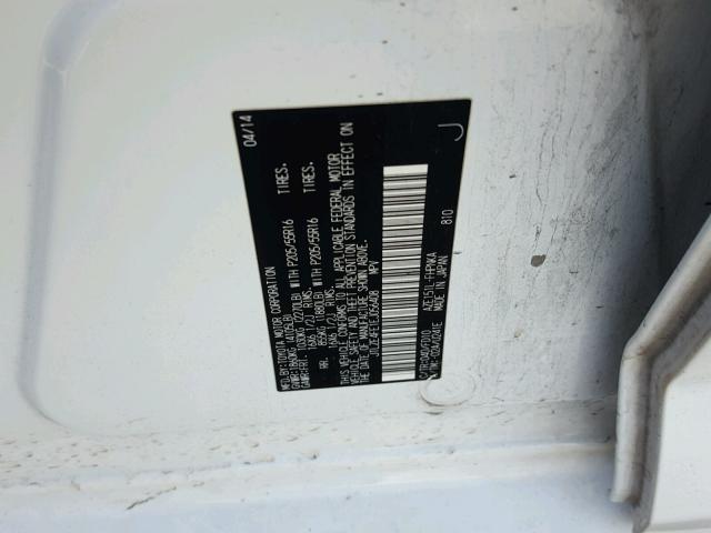 JTLZE4FE1EJ056408 - 2014 TOYOTA SCION XB თეთრი ფოტო 10