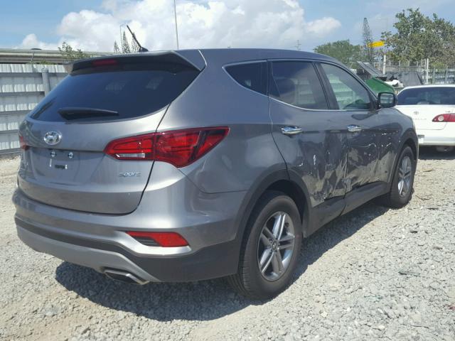 5XYZT3LB1JG542541 - 2018 HYUNDAI SANTA FE S GRAY photo 4