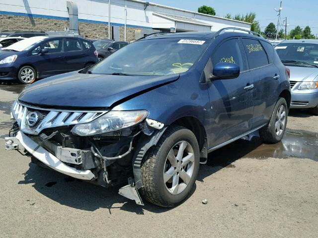 JN8AZ18W99W214444 - 2009 NISSAN MURANO S BLUE photo 2