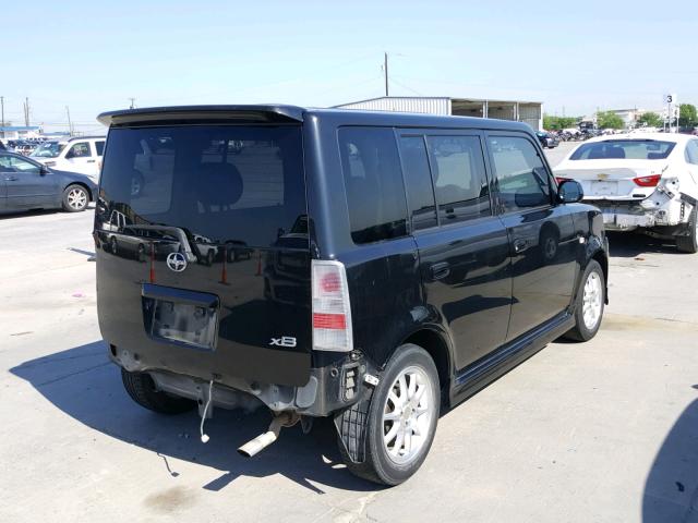JTLKT334564068607 - 2006 TOYOTA SCION XB BLACK photo 4