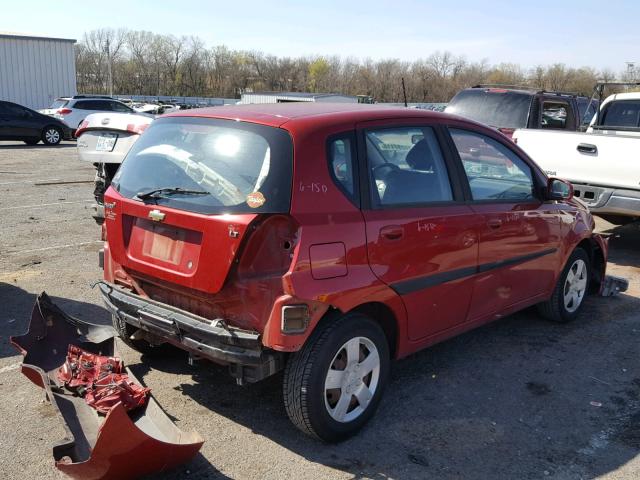 KL1TD6DE4BB190085 - 2011 CHEVROLET AVEO LS 红色 照片 4