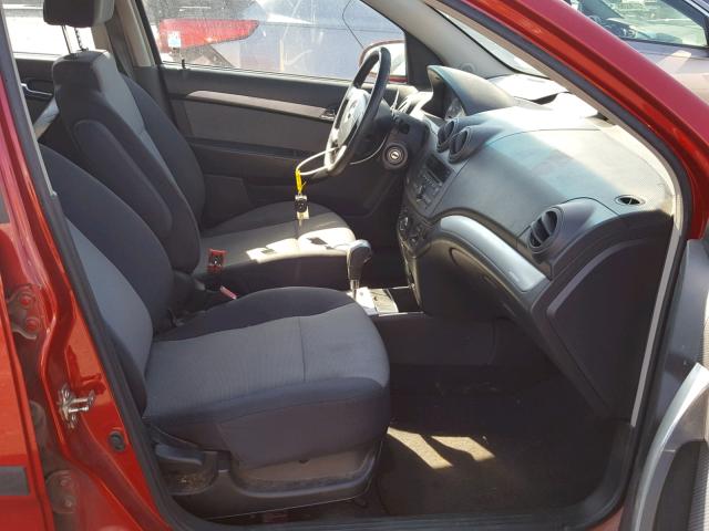 KL1TD6DE4BB190085 - 2011 CHEVROLET AVEO LS 红色 照片 5