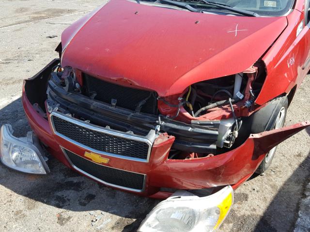 KL1TD6DE4BB190085 - 2011 CHEVROLET AVEO LS 红色 照片 9
