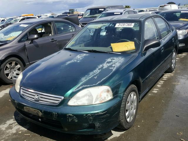 2HGEJ6613XH579787 - 1999 HONDA CIVIC BASE GREEN photo 2