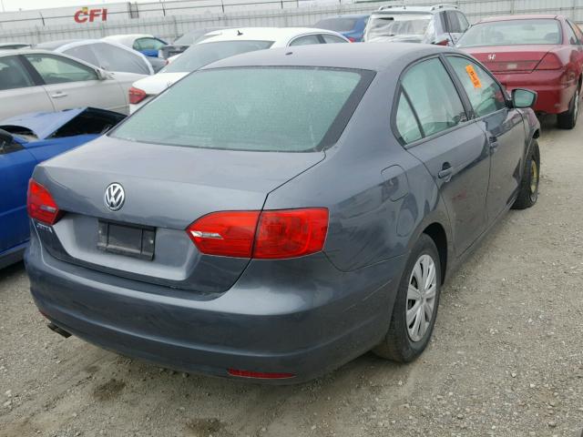 3VW2K7AJ7EM352139 - 2014 VOLKSWAGEN JETTA BASE 灰色 照片 4
