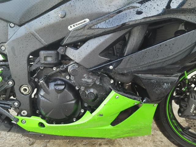 JKAZX4R18BA026312 - 2011 KAWASAKI ZX600 R GREEN photo 7