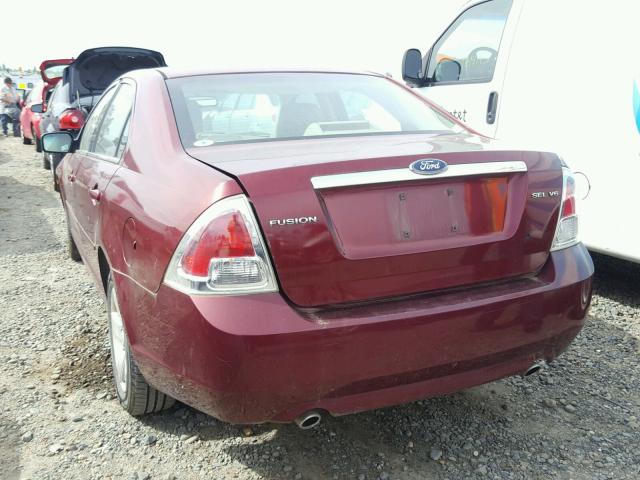 3FAHP08156R128311 - 2006 FORD FUSION SEL MAROON photo 3