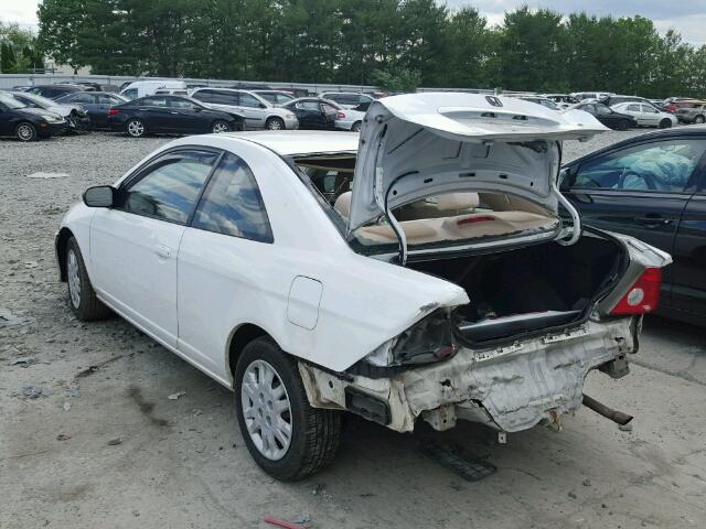 1HGEM225X4L001029 - 2004 HONDA CIVIC LX WHITE photo 3