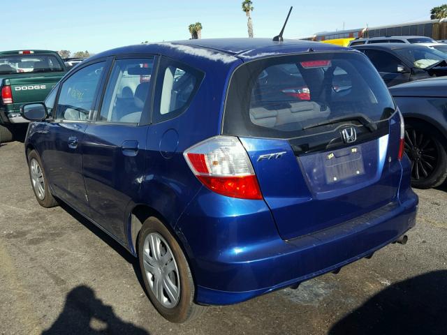 JHMGE8G28AS017994 - 2010 HONDA FIT BLUE photo 3