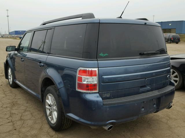 2FMGK5B88JBA01241 - 2018 FORD FLEX SE BLUE photo 3