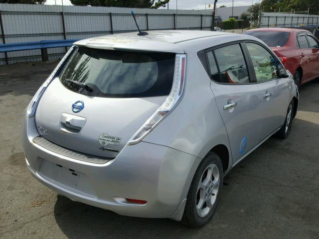 JN1AZ0CP3BT006446 - 2011 NISSAN LEAF SV SILVER photo 4