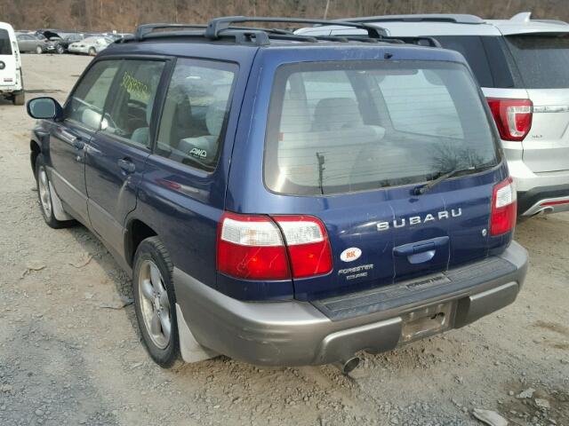 JF1SF65562H704325 - 2002 SUBARU FORESTER S BLUE photo 3
